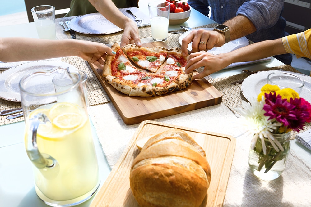 Alfa Moderno 1 Ved, röd Grillar & Pizzaugnar miljöbild